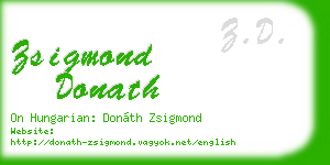 zsigmond donath business card